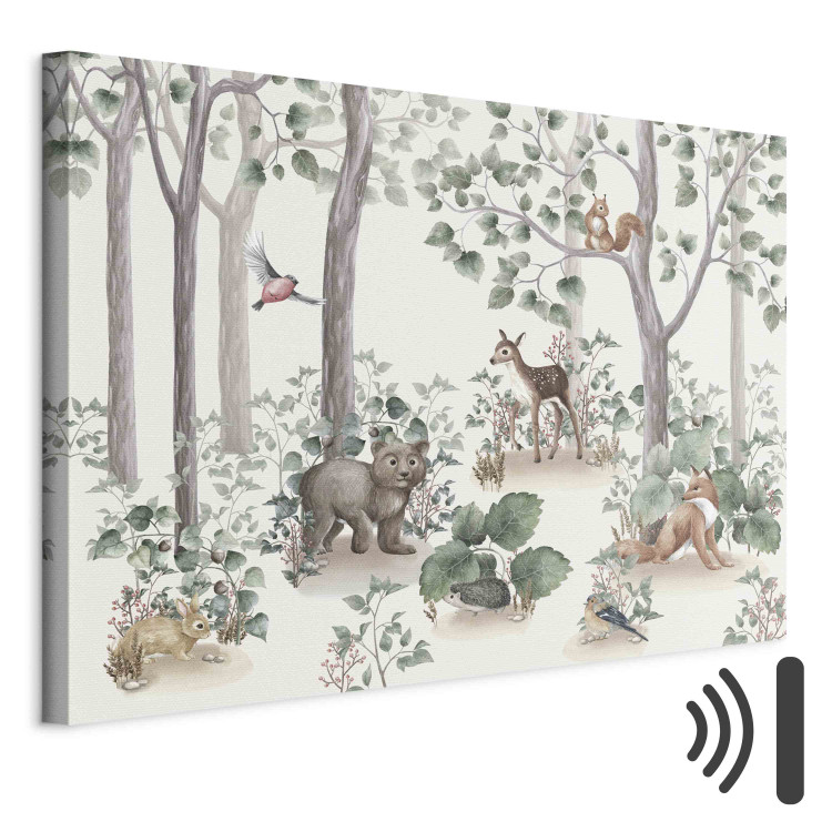 Canvas Art Print Forest Story - A Watercolor Composition for Children With Animals 151193 additionalImage 8
