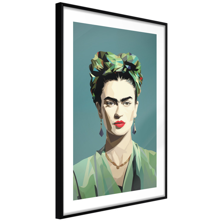 Poster Green Frida - Geometric and Minimalist Portrait of a Woman 152193 additionalImage 8