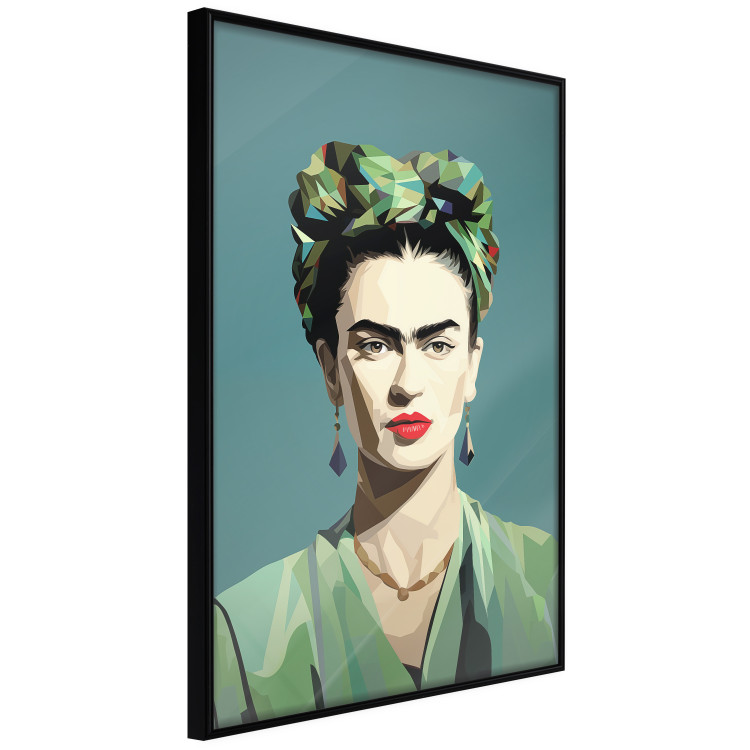 Poster Green Frida - Geometric and Minimalist Portrait of a Woman 152193 additionalImage 5