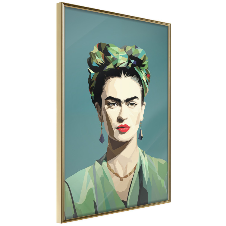 Poster Green Frida - Geometric and Minimalist Portrait of a Woman 152193 additionalImage 6