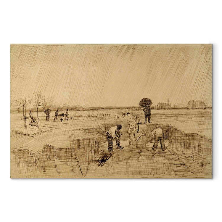 Reproduction Painting Cemetery in the Rain 156993