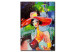 Canvas Colorful Portrait of a Woman (1-piece) - colorful abstraction with a figure 46993