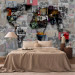Wall Mural Street art and Banksy - map of the world in the form of a collage composed of murals 92593 additionalThumb 2