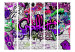 Room Separator Purple Graffiti - artistic urban patterns on a brick texture 95293 additionalThumb 3