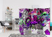 Room Separator Purple Graffiti - artistic urban patterns on a brick texture 95293 additionalThumb 2