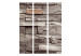 Room Divider Screen Wall of Silence - architectural brown texture of stone bricks 95493 additionalThumb 3