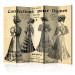 Room Separator Confections for Ladies II - silhouettes and French captions in retro style 95593