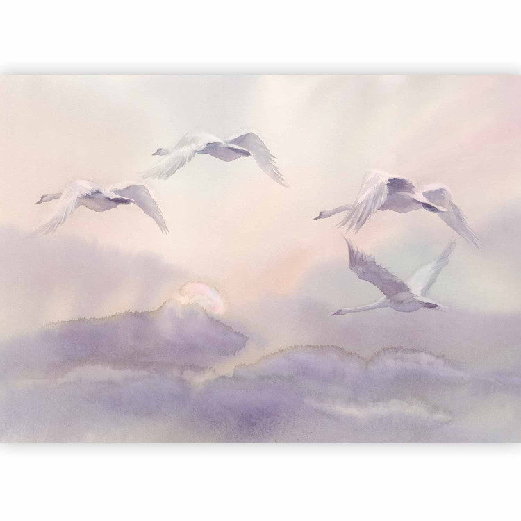 Wall Mural Flying Swans 97993 additionalImage 1