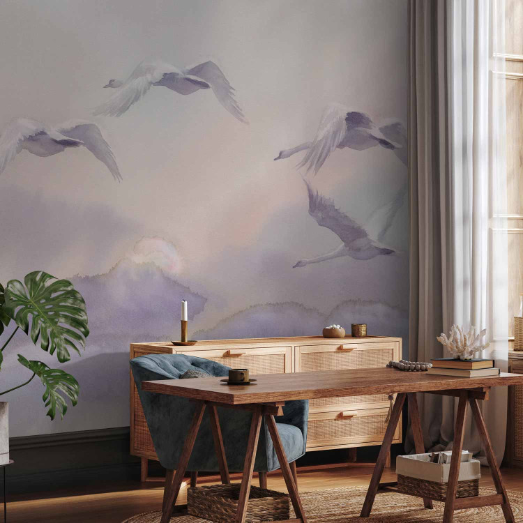 Wall Mural Flying Swans 97993 additionalImage 4