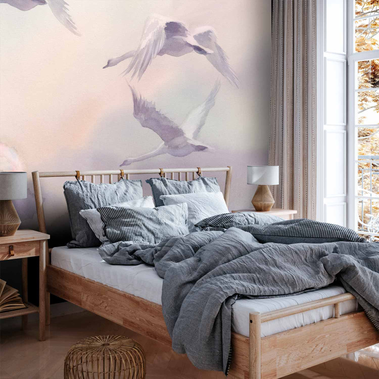 Wall Mural Flying Swans 97993 additionalImage 2