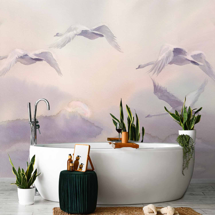 Wall Mural Flying Swans 97993 additionalImage 8