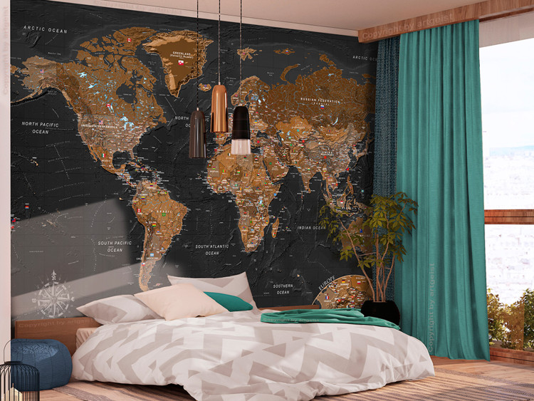Photo Wallpaper World: Stylish Map 98093