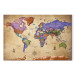 Canvas Colorful Journeys (1-part) Wide - World Map in English 107204