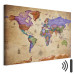 Canvas Colorful Journeys (1-part) Wide - World Map in English 107204 additionalThumb 8