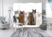 Room Separator Sweet Kittens II - white and beige animals on a solid white background 107604 additionalThumb 4