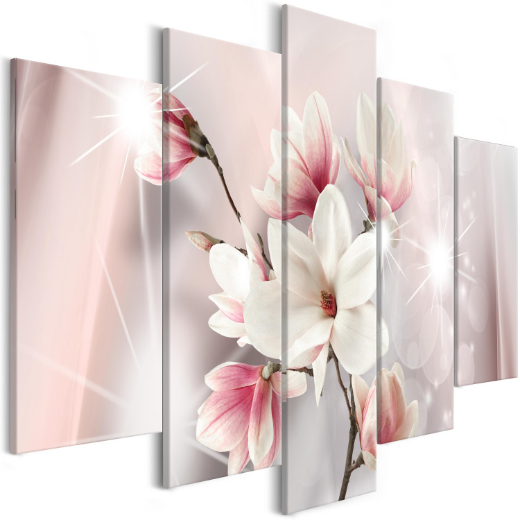 Canvas Dazzling Magnolias (5 Parts) Wide 107904 additionalImage 2