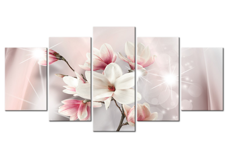 Canvas Dazzling Magnolias (5 Parts) Wide 107904