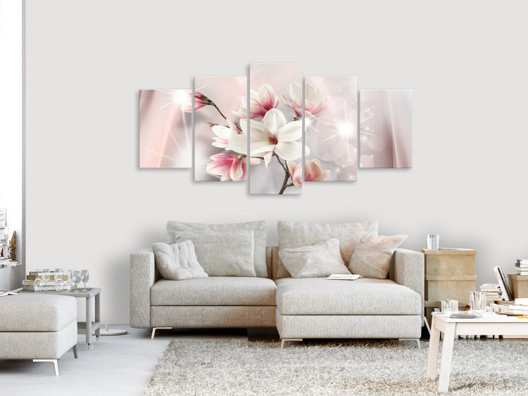 Canvas Dazzling Magnolias (5 Parts) Wide 107904 additionalImage 3
