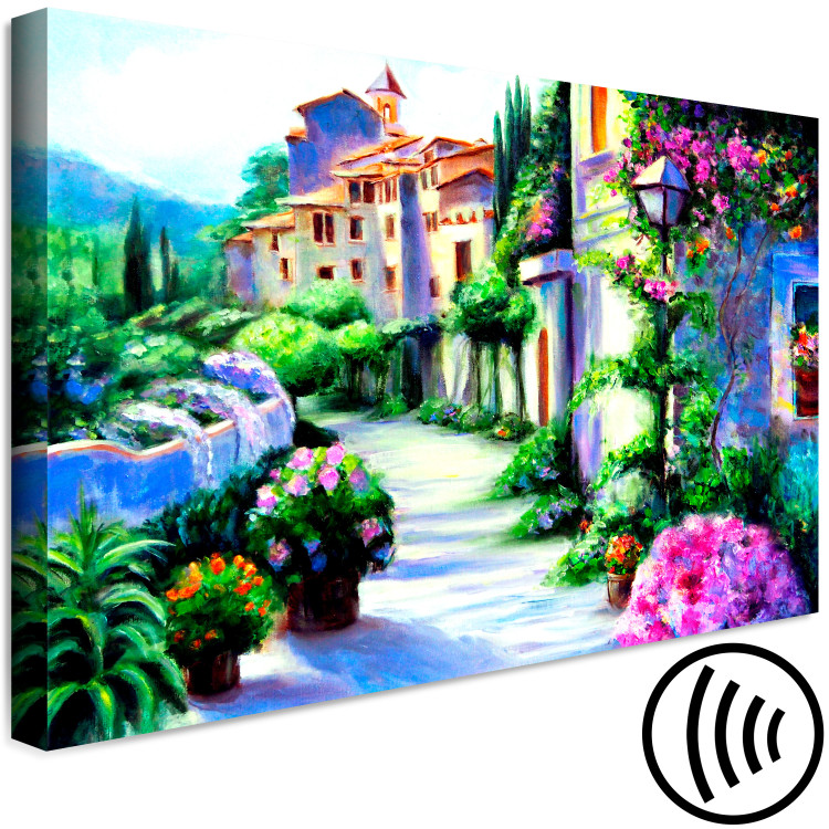 Canvas Art Print Floral Street (1-part) Wide - Plant Architecture of Italy 108204 additionalImage 6
