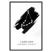 Wall Poster Zodiac signs: Capricorn - black and white star constellation and texts 114804 additionalThumb 24