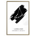 Wall Poster Zodiac signs: Capricorn - black and white star constellation and texts 114804 additionalThumb 16