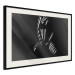 Poster Woman behind bars - black and white sensual composition with a female figure 115004 additionalThumb 3