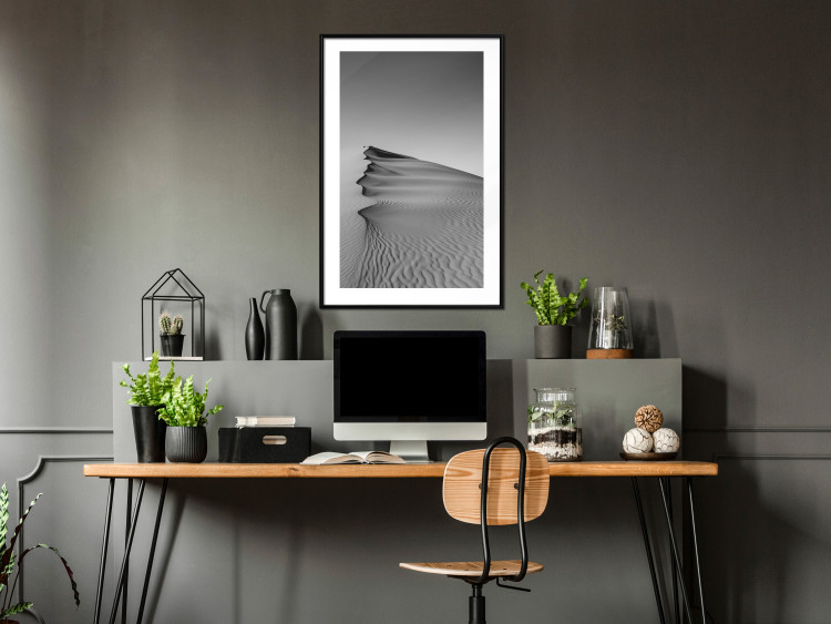Wall Poster Desert in Morocco - black and white landscape amid hot sands 116504 additionalImage 4