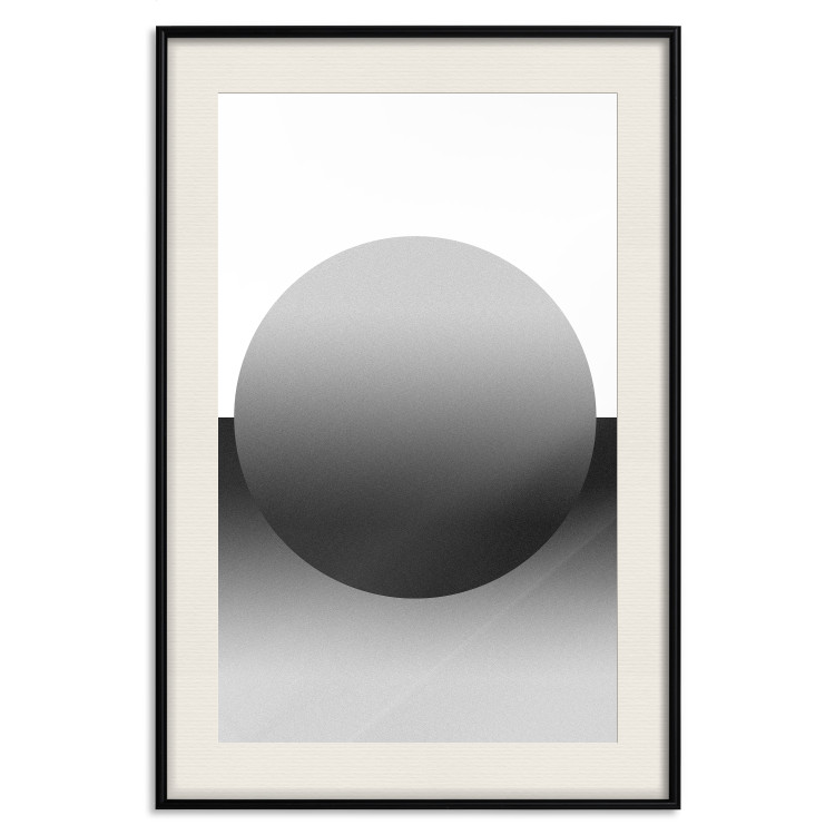 Poster Partial Eclipse - simple black and white geometric composition 116604 additionalImage 17