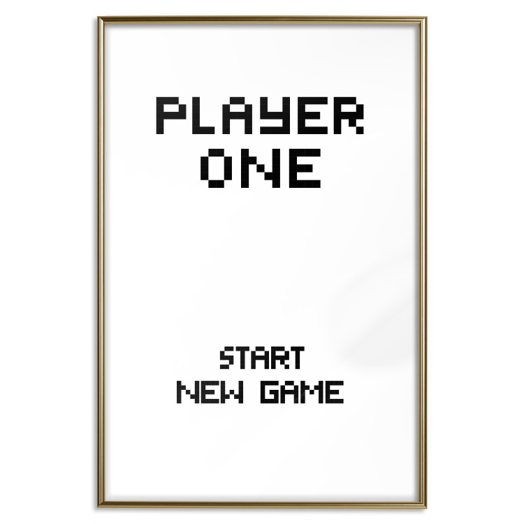 Poster Start new game - black and white simple composition with English texts 116804 additionalImage 14