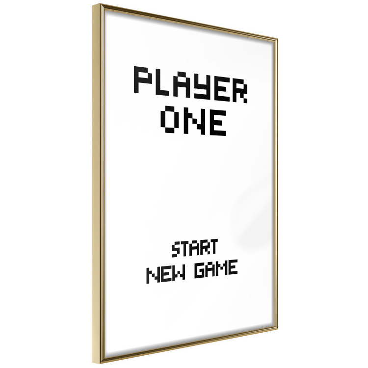 Poster Start new game - black and white simple composition with English texts 116804 additionalImage 8