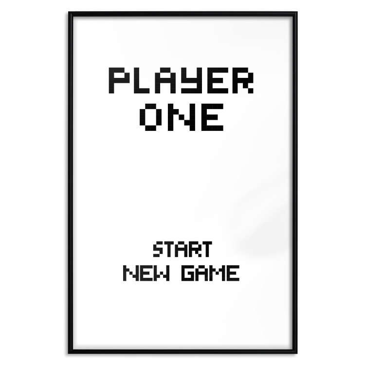 Poster Start new game - black and white simple composition with English texts 116804 additionalImage 15