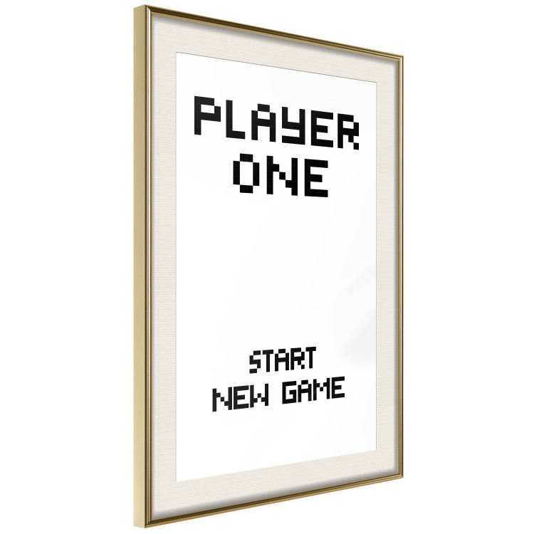 Poster Start new game - black and white simple composition with English texts 116804 additionalImage 2