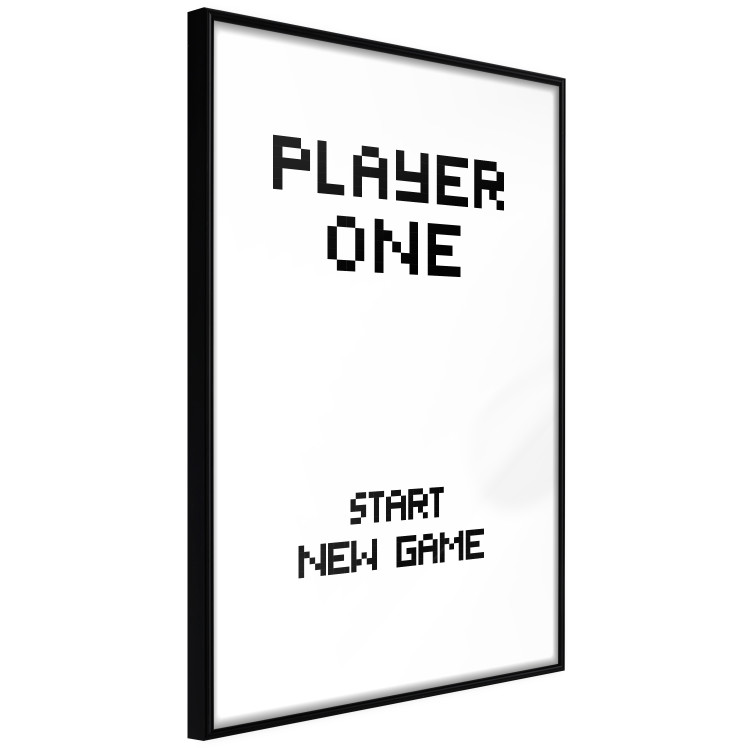 Poster Start new game - black and white simple composition with English texts 116804 additionalImage 11