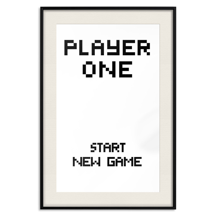 Poster Start new game - black and white simple composition with English texts 116804 additionalImage 18