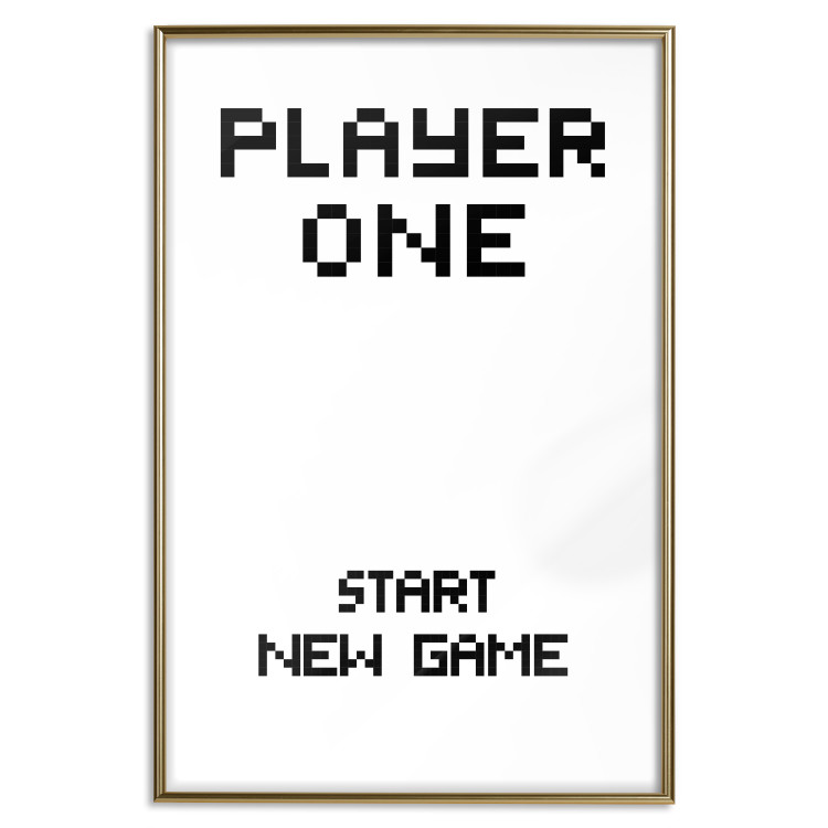 Poster Start new game - black and white simple composition with English texts 116804 additionalImage 20