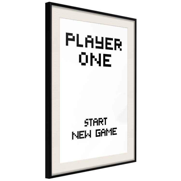 Poster Start new game - black and white simple composition with English texts 116804 additionalImage 3