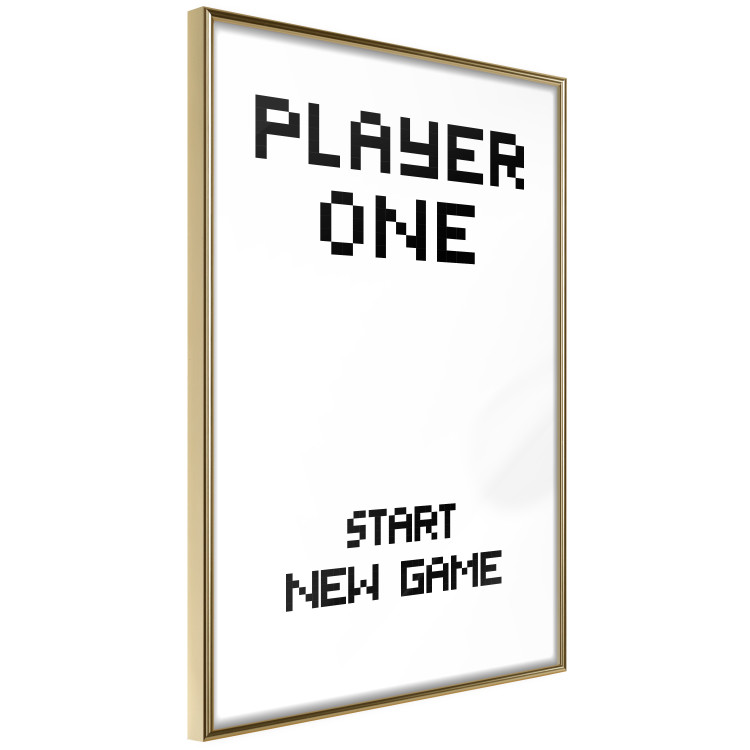 Poster Start new game - black and white simple composition with English texts 116804 additionalImage 12