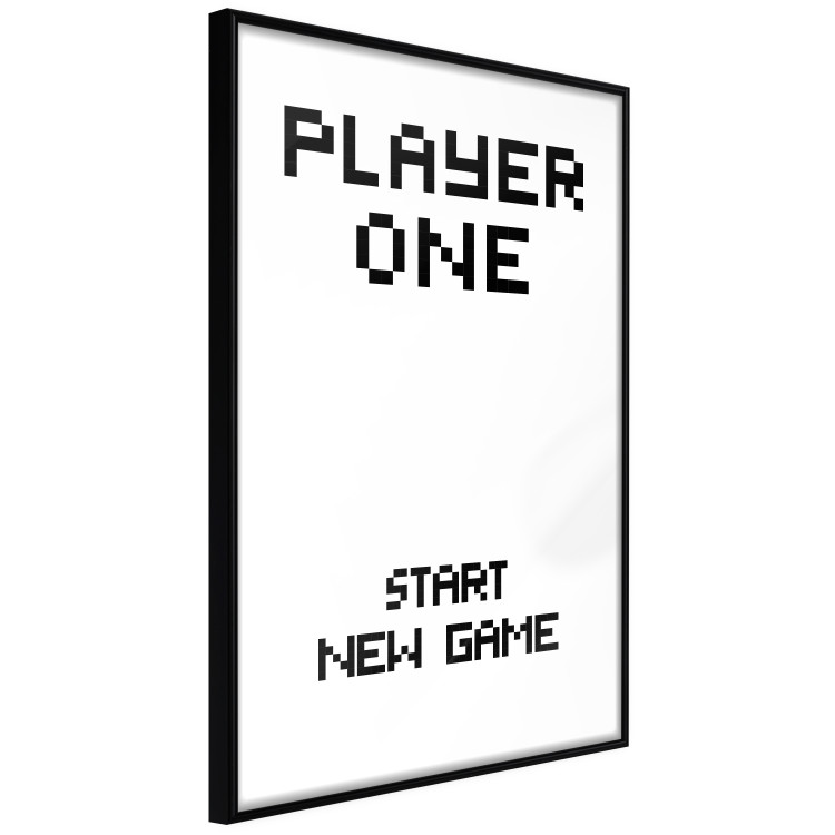 Poster Start new game - black and white simple composition with English texts 116804 additionalImage 12