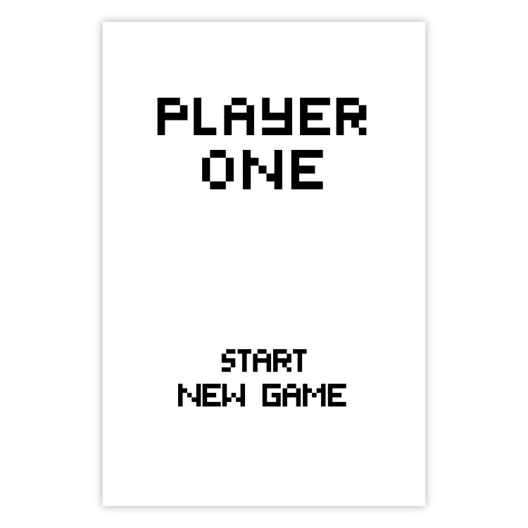 Poster Start new game - black and white simple composition with English texts 116804 additionalImage 25