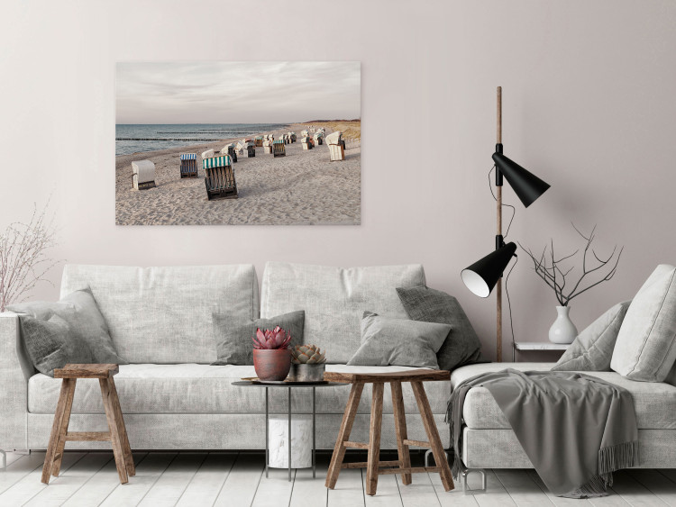 Canvas Print On the Edge of Water and Sand (1-part) - Beach Overlooking the Sea 117004 additionalImage 3