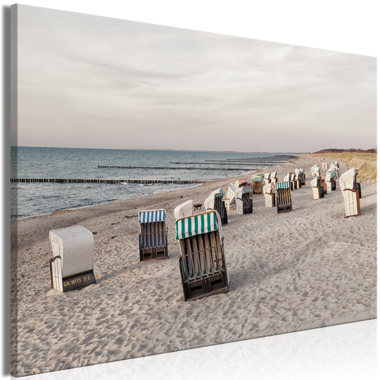 Canvas Print On the Edge of Water and Sand (1-part) - Beach Overlooking the Sea 117004 additionalImage 2