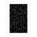 Poster Alphabet - black and white composition filled with dimensional letters 117404 additionalThumb 14