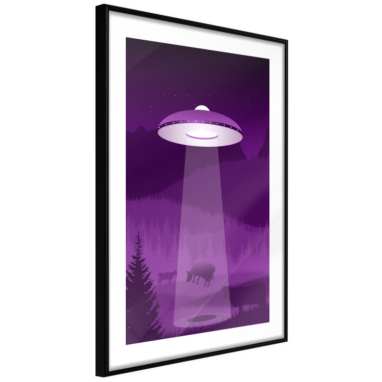 Wall Poster Abduction - purple fantasy with a spaceship and animals 118004 additionalImage 11