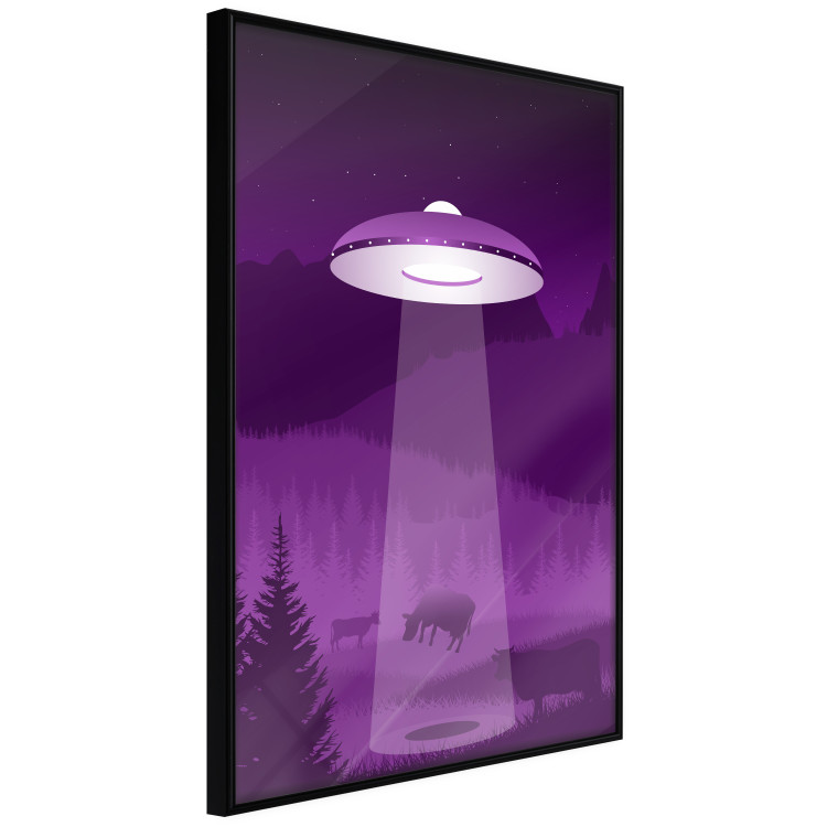 Wall Poster Abduction - purple fantasy with a spaceship and animals 118004 additionalImage 10