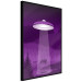 Wall Poster Abduction - purple fantasy with a spaceship and animals 118004 additionalThumb 10