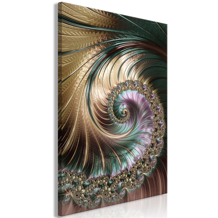 Canvas Art Print Infinity of Spirals (1-part) - Abstract Background of Colors 122604 additionalImage 2