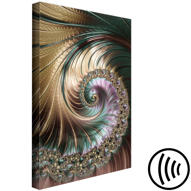 Canvas Art Print Infinity of Spirals (1-part) - Abstract Background of Colors 122604 additionalImage 6