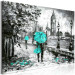 Canvas Art Print Walk in London (1 Part) Wide Turquoise 123104 additionalThumb 2