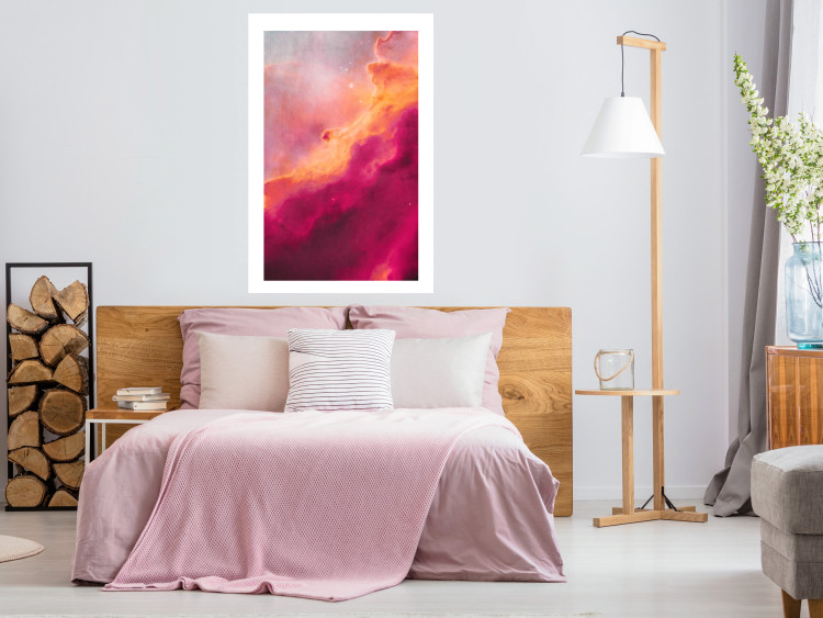 Poster Pink Nebula - abstract sky landscape with colorful cloud background 123204 additionalImage 2