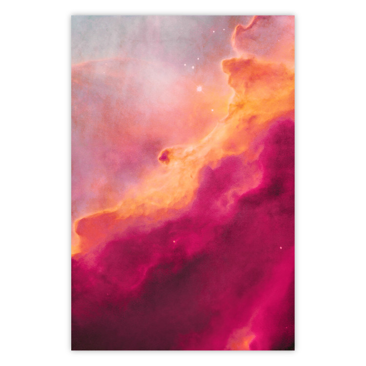 Poster Pink Nebula - abstract sky landscape with colorful cloud background 123204
